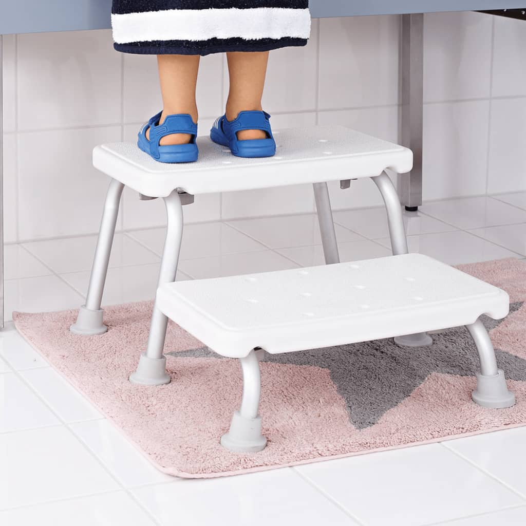 trappestige med to trin hvid 150 kg A0102001