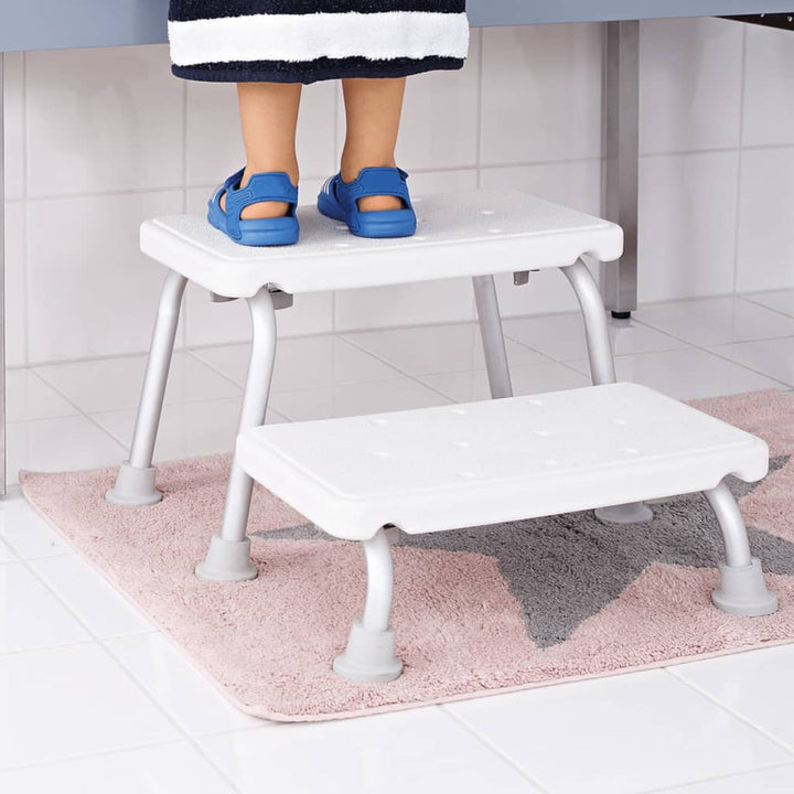 trappestige med to trin hvid 150 kg A0102001