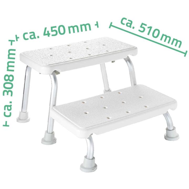 trappestige med to trin hvid 150 kg A0102001