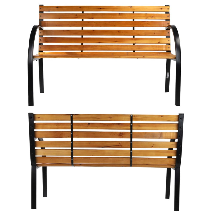 parkbænk 122x60x81 cm brun