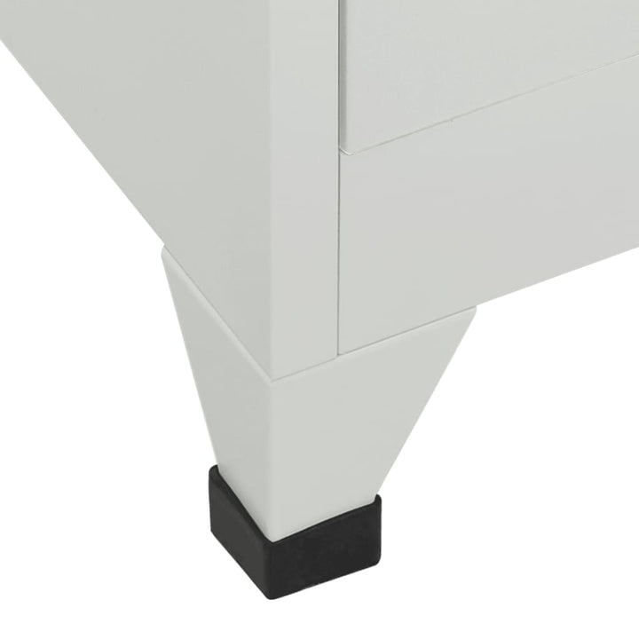 lockerskab med 6 rum 90x45x180 cm grå