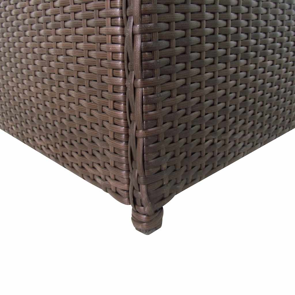 udendørs opbevaringkasse brun 120x50x60 cm polyrattan