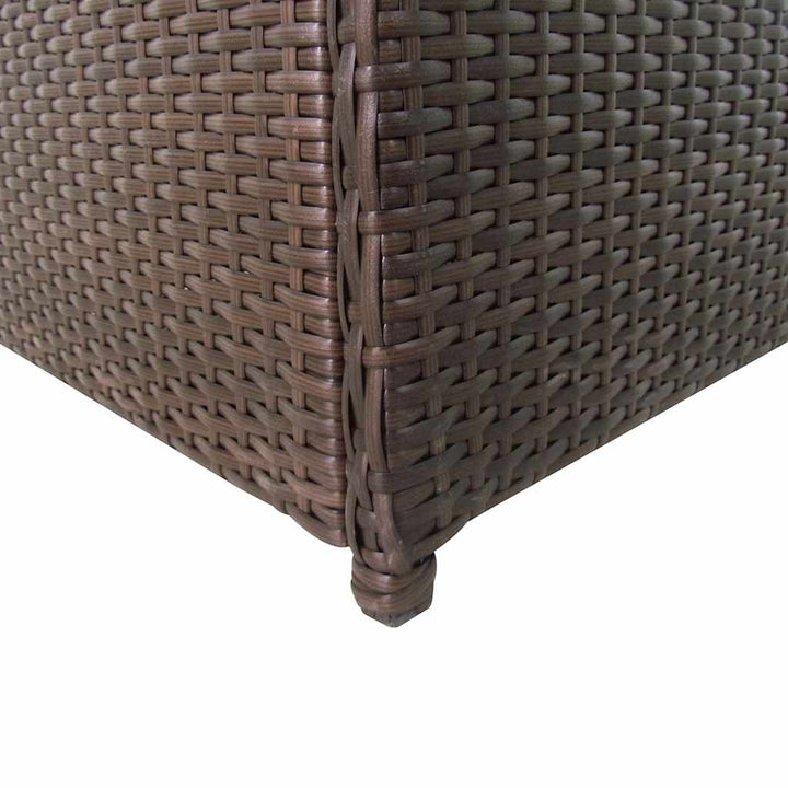 udendørs opbevaringkasse brun 120x50x60 cm polyrattan