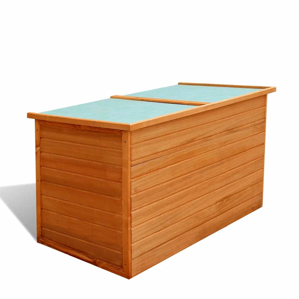 udendørs opbevaringskasse 126x72x72 cm træ