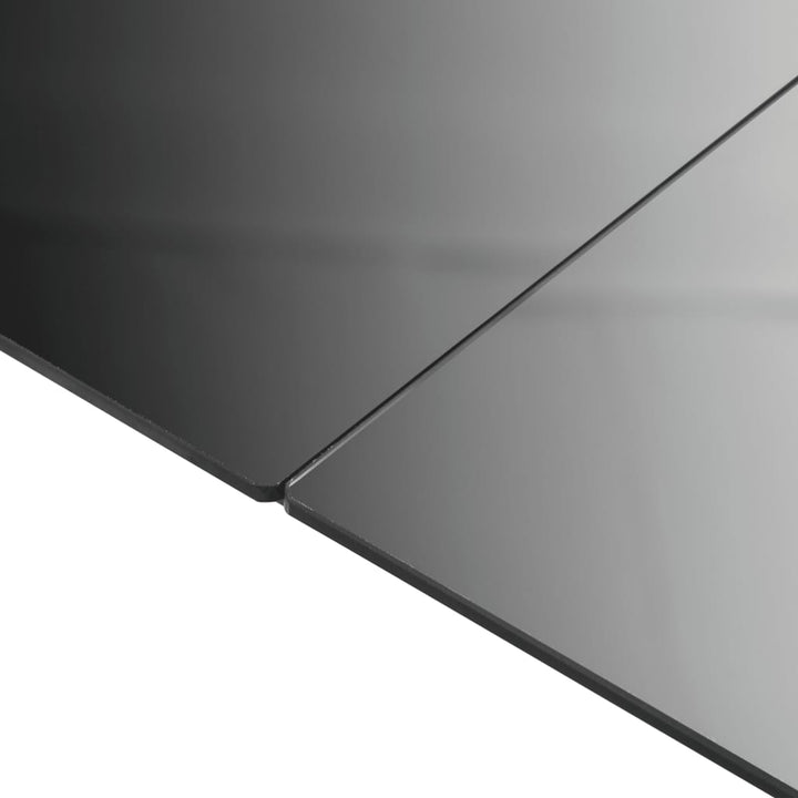 havebord 150x90x74 cm aluminium og glas sort