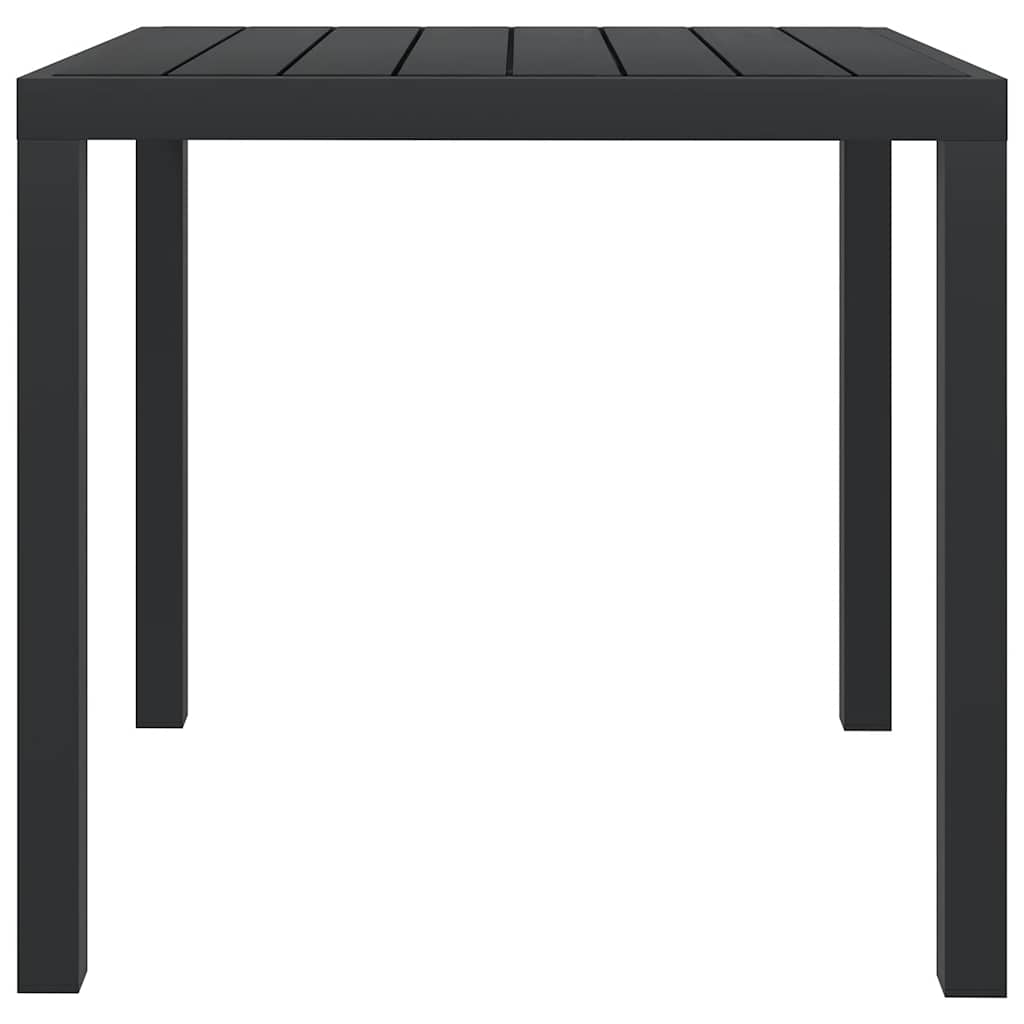 havebord WPC aluminium 80 x 80 x 74 cm sort