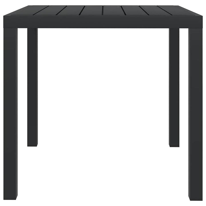 havebord WPC aluminium 80 x 80 x 74 cm sort