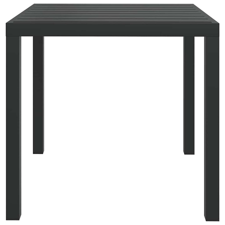 havebord WPC aluminium 80 x 80 x 74 cm sort