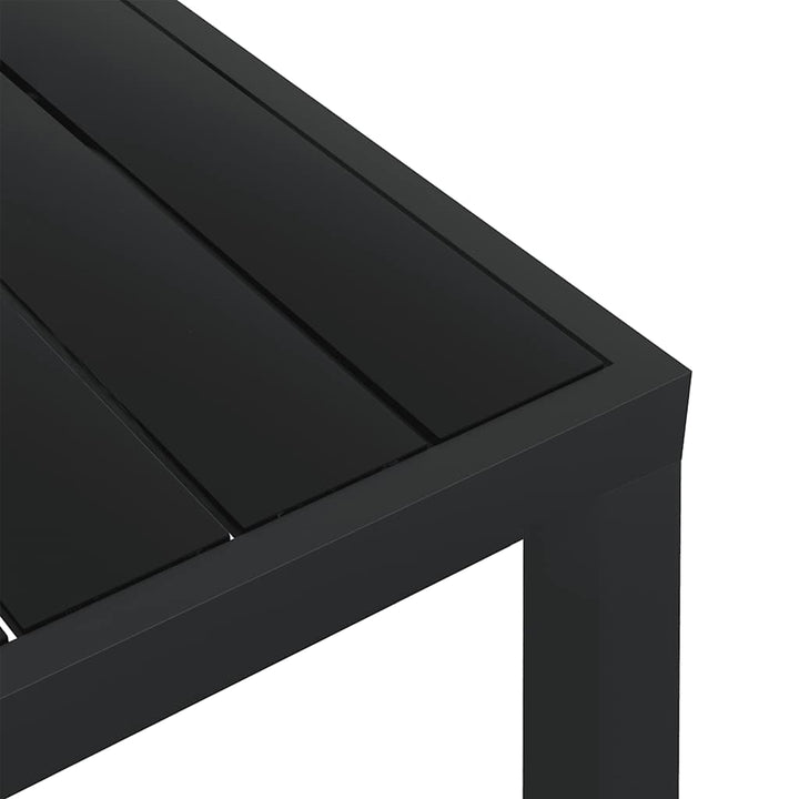 havebord WPC aluminium 80 x 80 x 74 cm sort