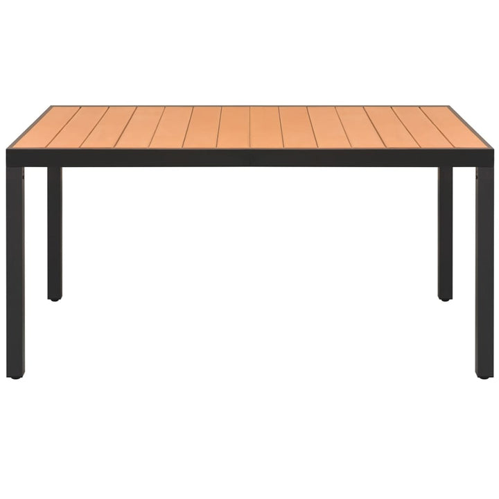 havebord WPC aluminium 150 x 90 x 74 cm brun