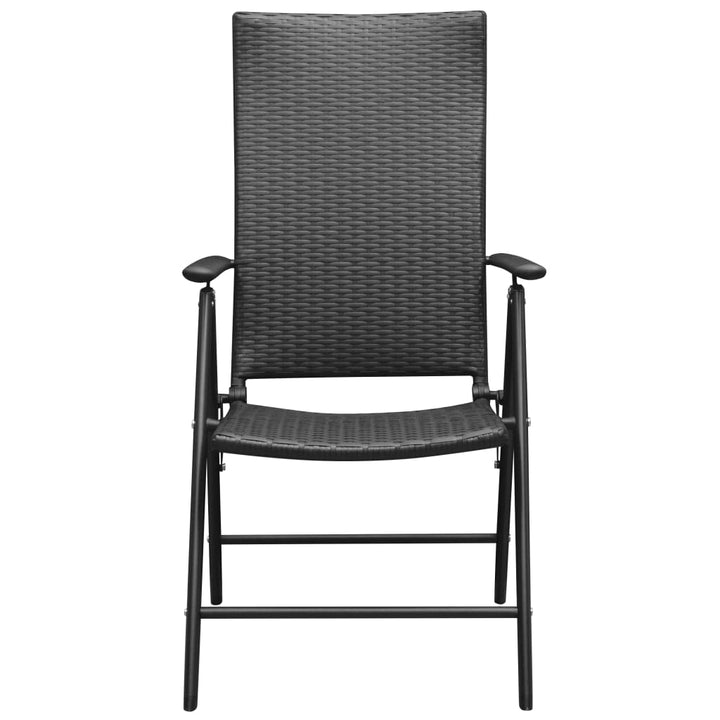 stabelbare havestole 2 stk. polyrattan sort