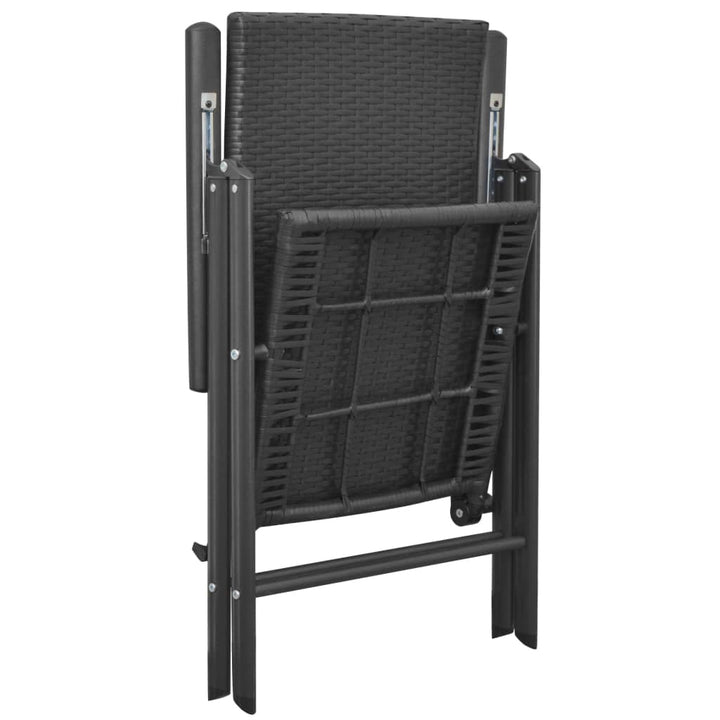 stabelbare havestole 2 stk. polyrattan sort