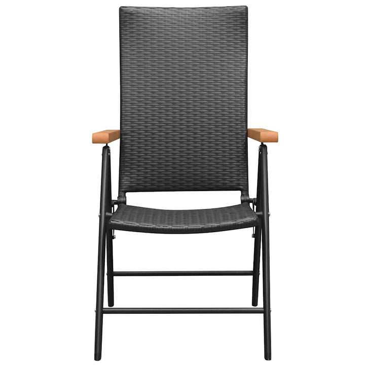stabelbare havestole 2 stk. polyrattan sort