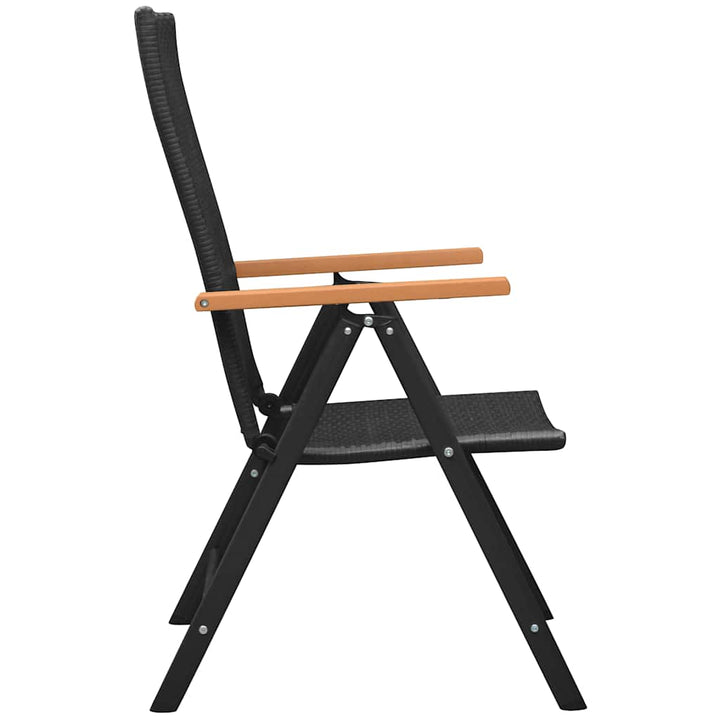 stabelbare havestole 2 stk. polyrattan sort