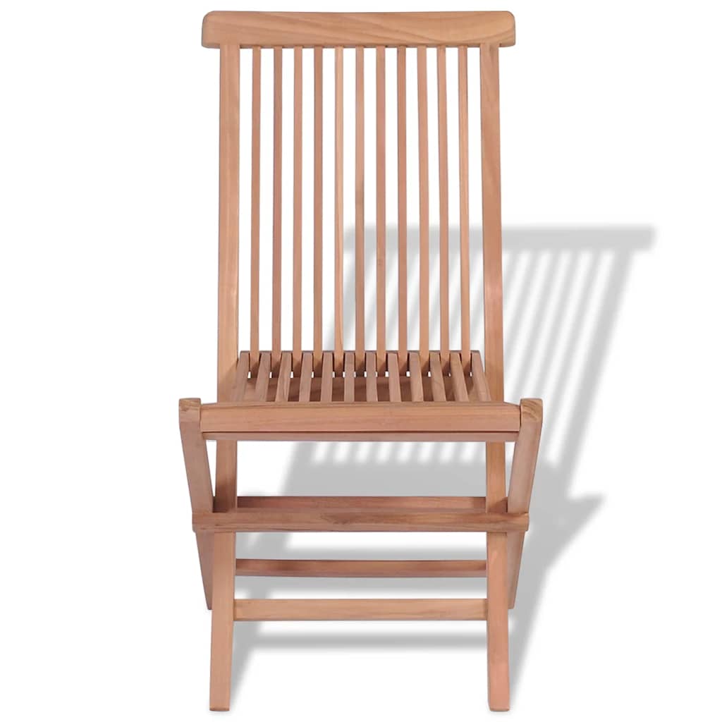foldbare havestole 4 stk. massivt teaktræ