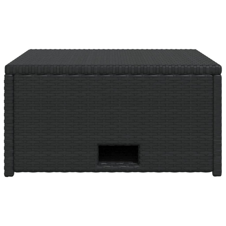 haveloungesæt 4 dele med hynder polyrattan sort