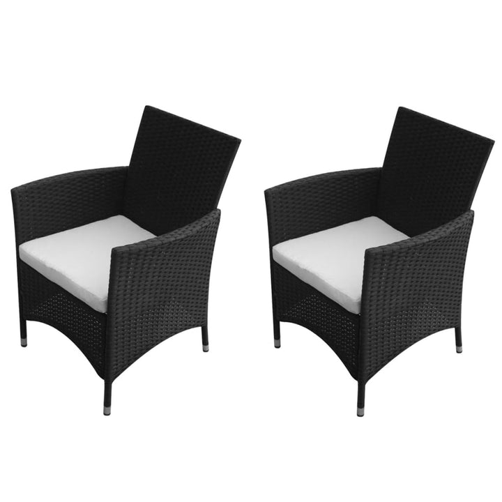 havestole 2 stk. polyrattan sort