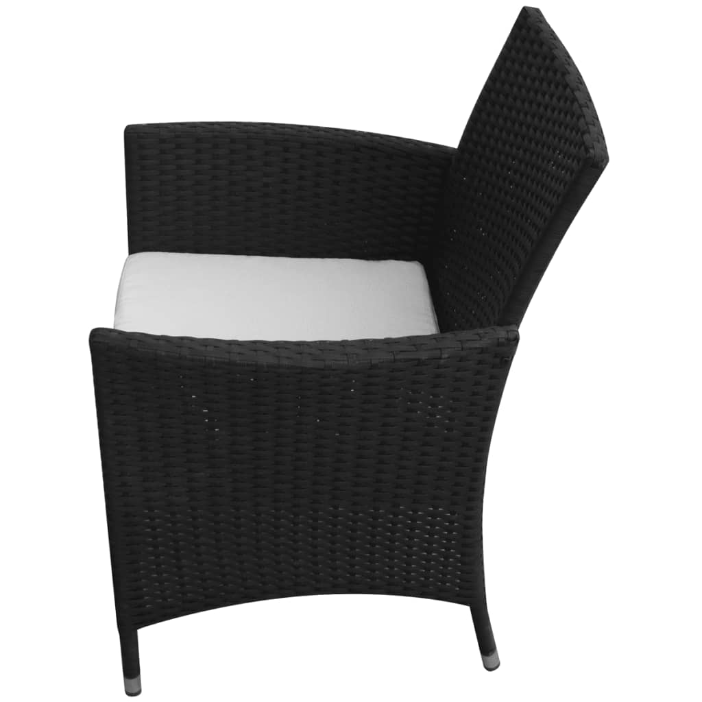 havestole 2 stk. polyrattan sort