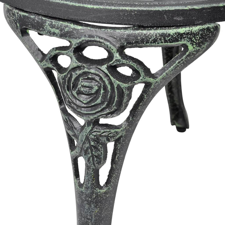 bistrostole 2 stk. støbt aluminium grøn