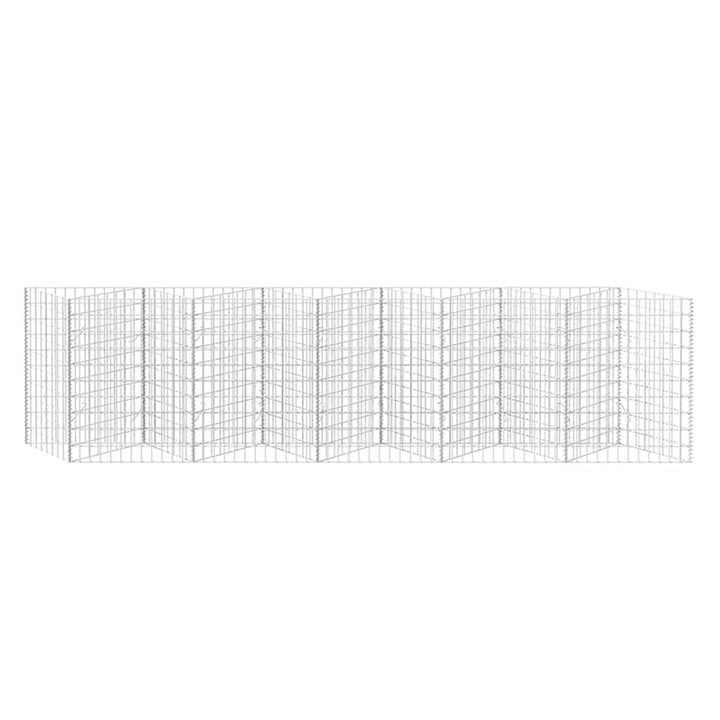 gabionkurv galvaniseret stål 300 x 30 x 100 cm