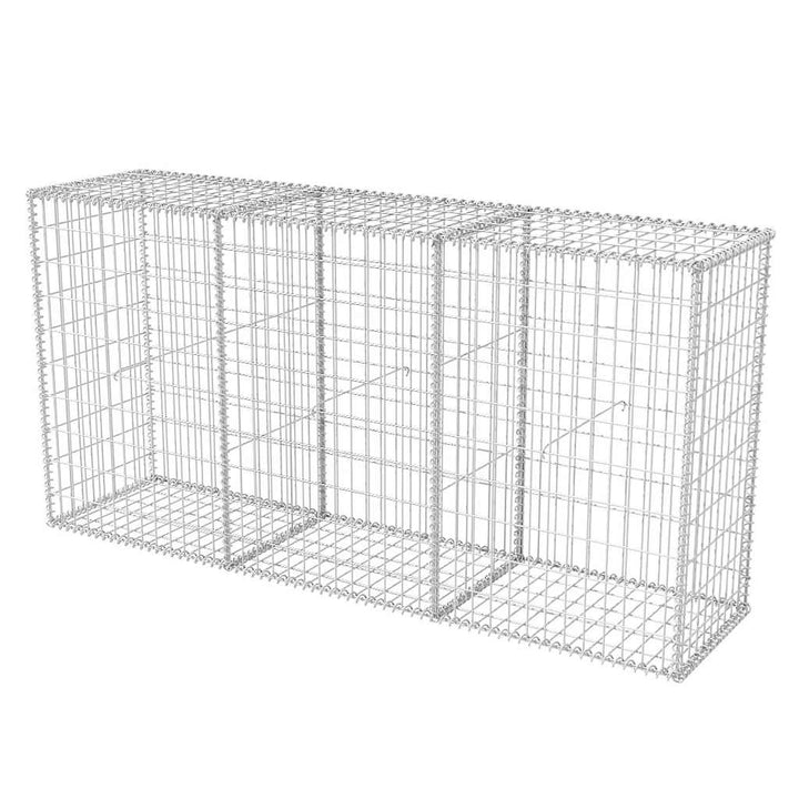 gabionkurv 200 x 50 x 100 cm galvaniseret stål
