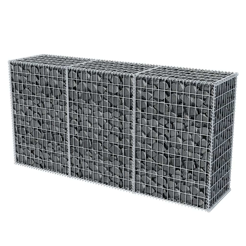 gabionkurv 200 x 50 x 100 cm galvaniseret stål