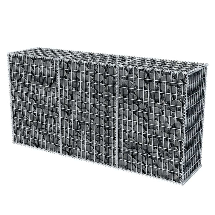 gabionkurv 200 x 50 x 100 cm galvaniseret stål