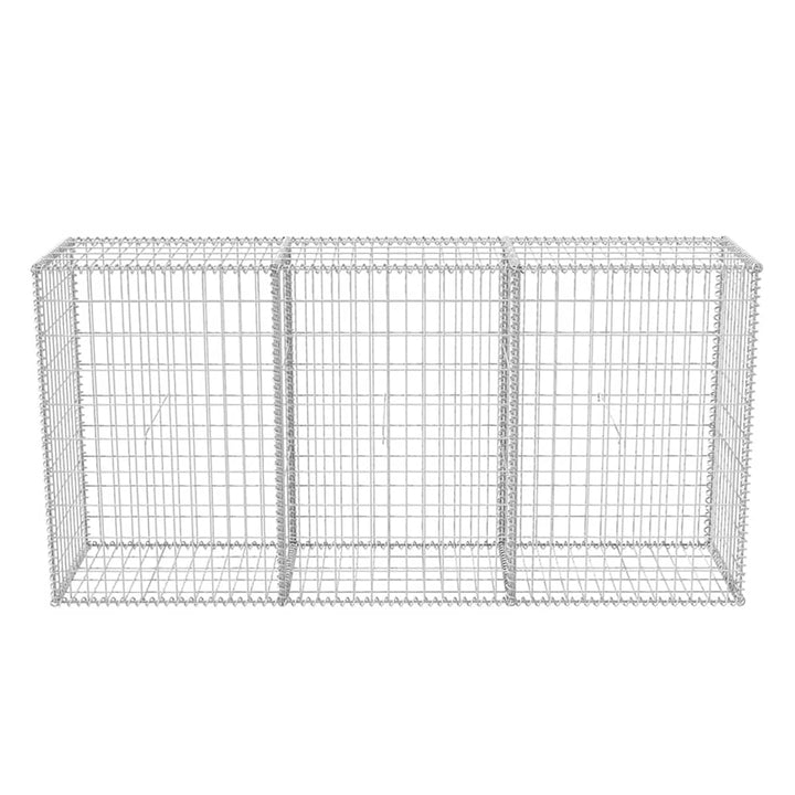 gabionkurv 200 x 50 x 100 cm galvaniseret stål