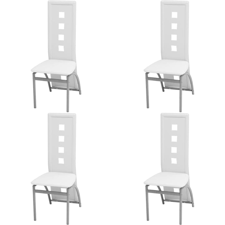 spisebordsstole 4 stk. kunstlæder hvid