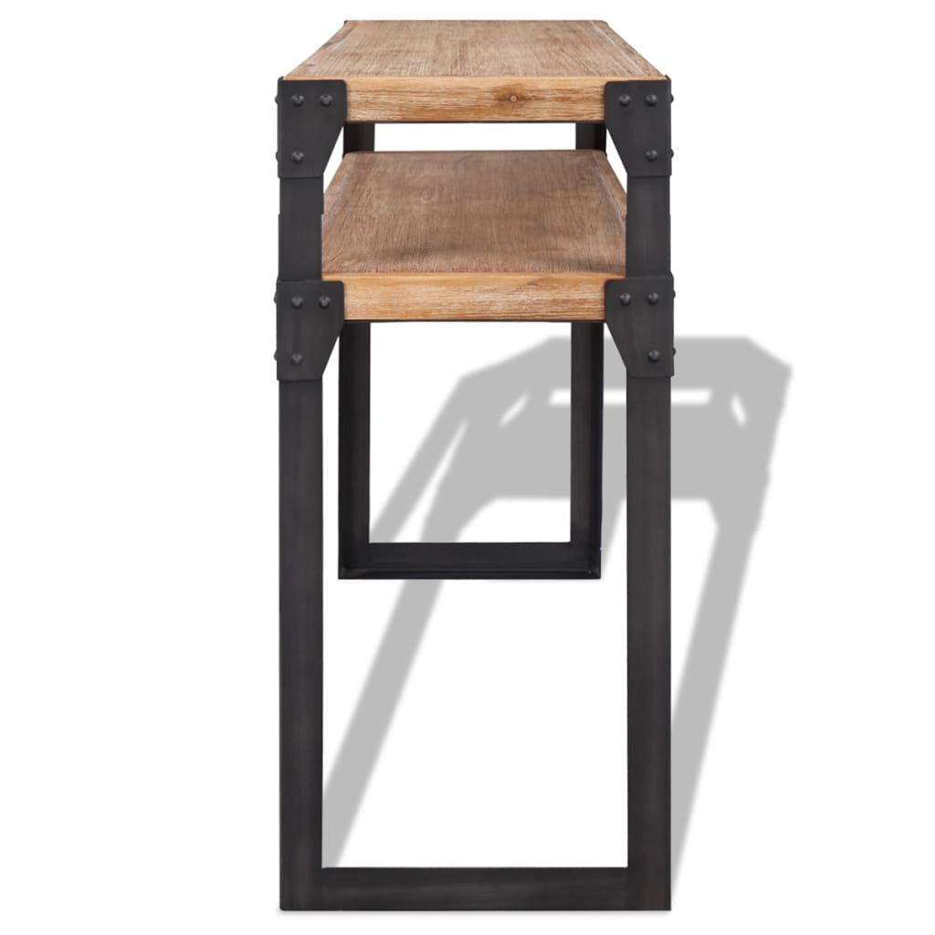 konsolbord massivt akacietræ 120x40x85 cm