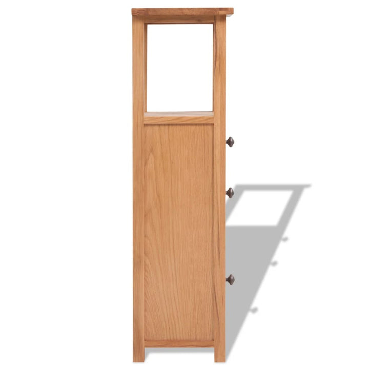 hjørneskab 26 x 26 x 94 cm massivt egetræ