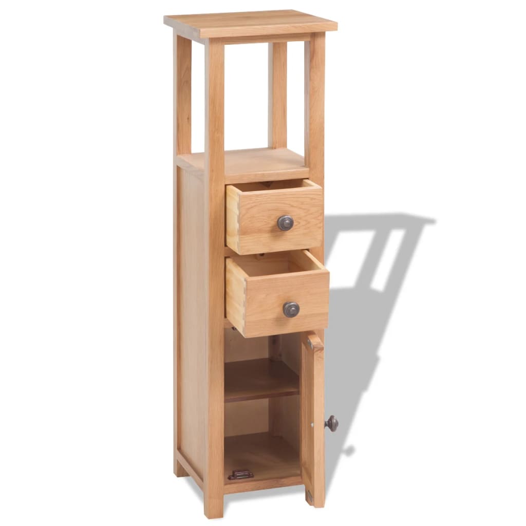 hjørneskab 26 x 26 x 94 cm massivt egetræ