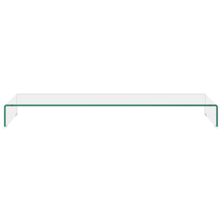 TV-stander/monitorstand klart glas 120x30x13 cm