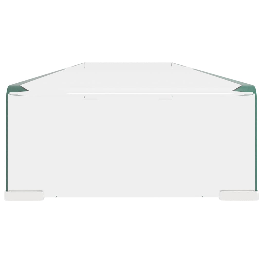 TV-stander/monitorstand klart glas 120x30x13 cm