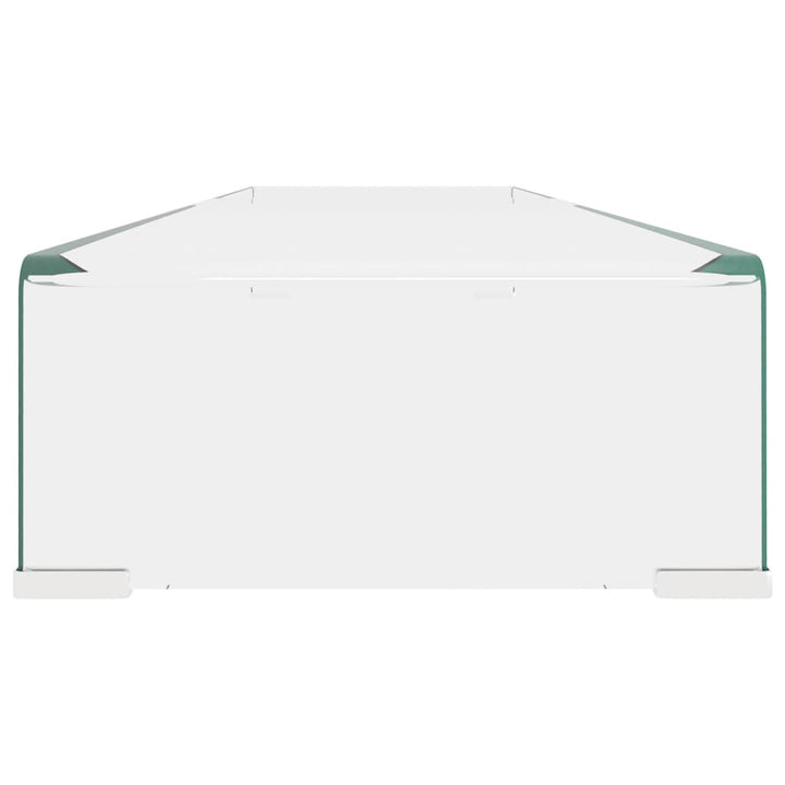 TV-stander/monitorstand klart glas 120x30x13 cm