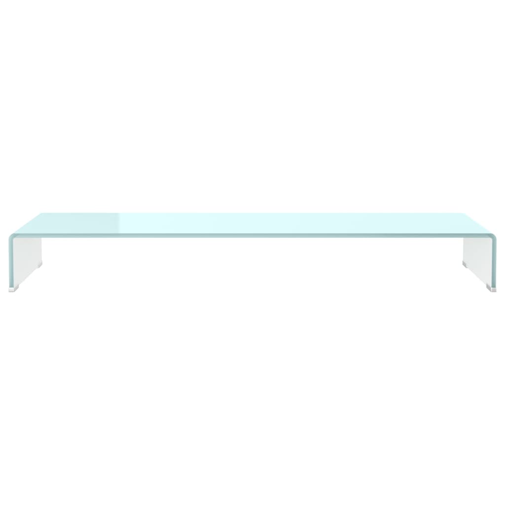 tv-stativ/skærmforhøjer 110x30x13 cm glas grøn