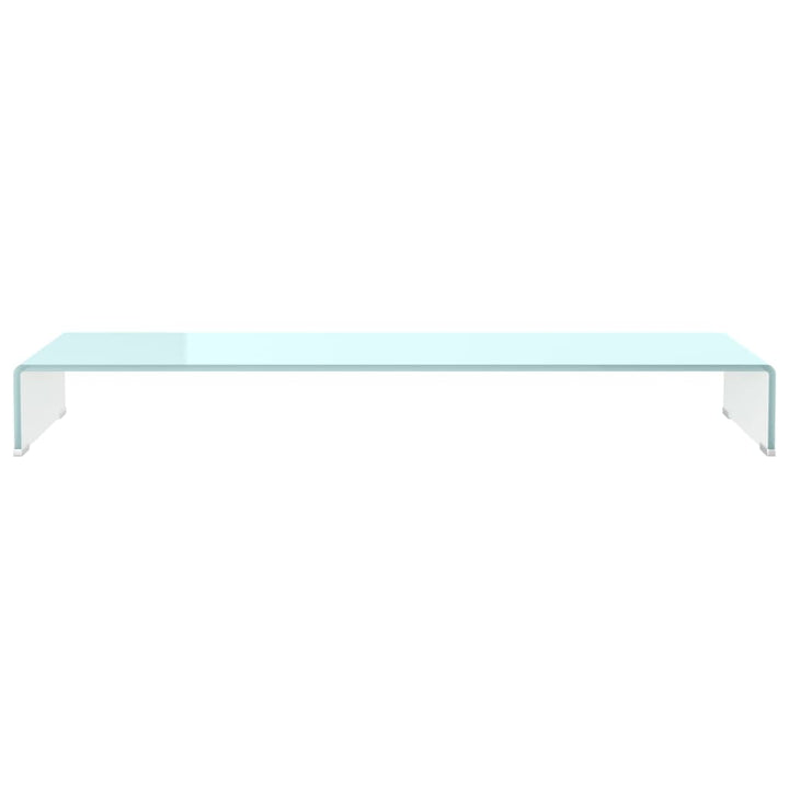 tv-stativ/skærmforhøjer 110x30x13 cm glas grøn