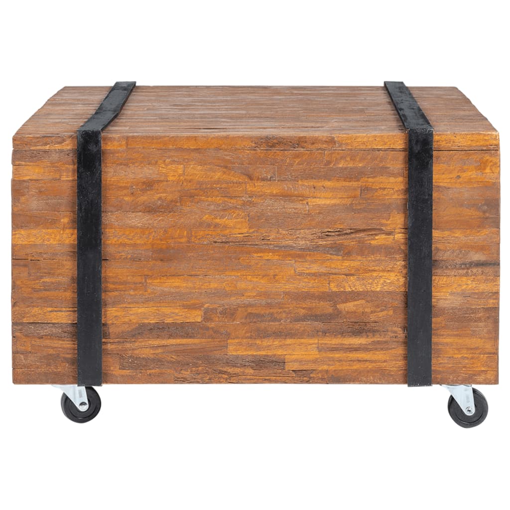 sidebord teaktræ 60 x 60 x 38 cm