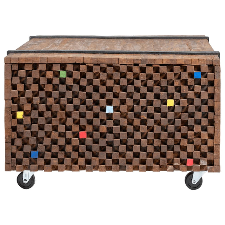 sidebord teaktræ 60 x 60 x 38 cm