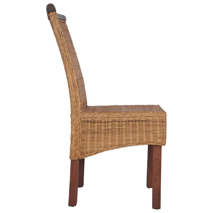 spisebordsstole 6 stk. naturligt rattan brun