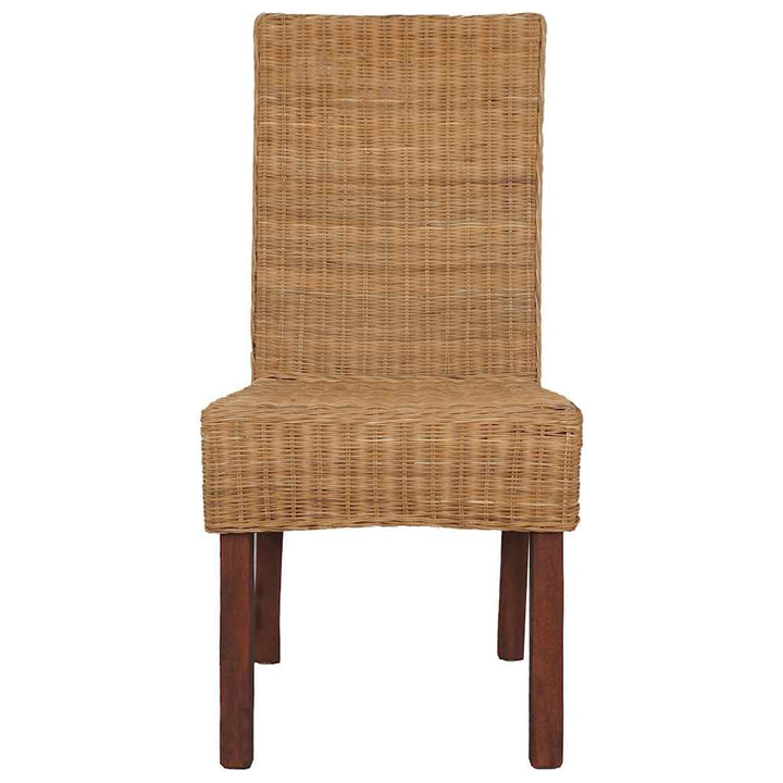 spisebordsstole 6 stk. naturligt rattan brun