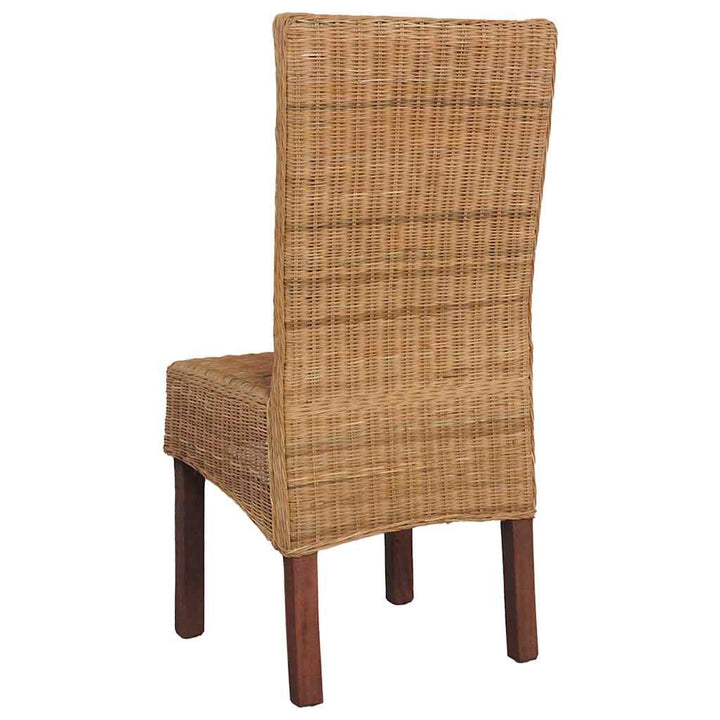 spisebordsstole 6 stk. naturligt rattan brun