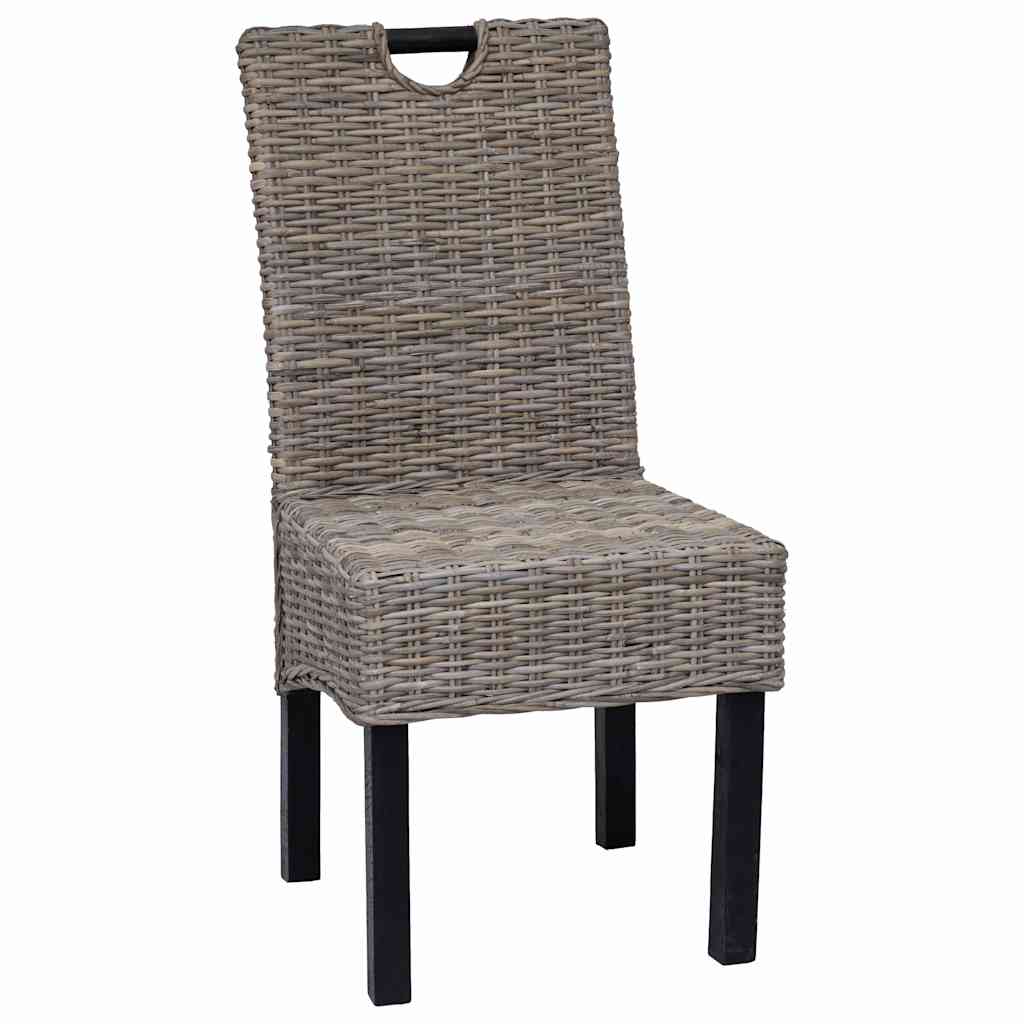 spisebordsstole 6 stk. Kubu-rattan mangotræ