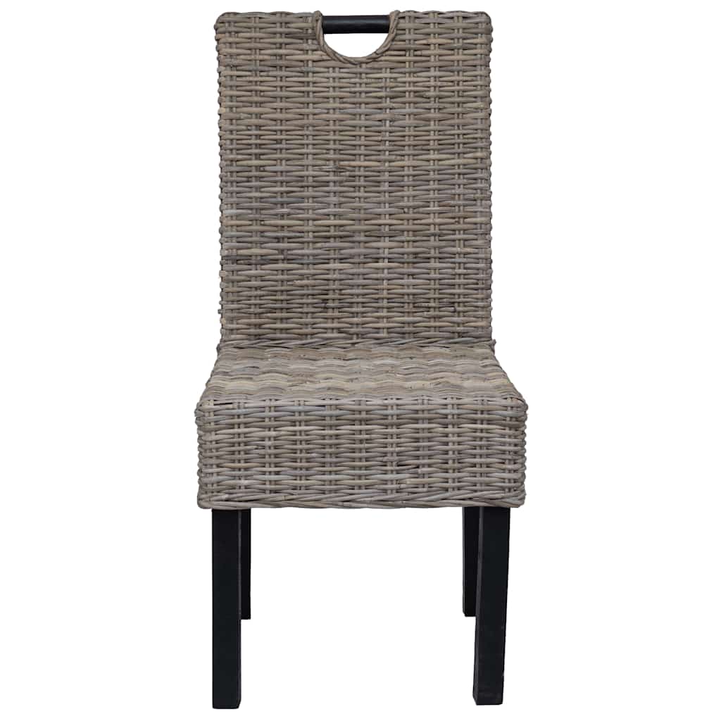 spisebordsstole 6 stk. Kubu-rattan mangotræ