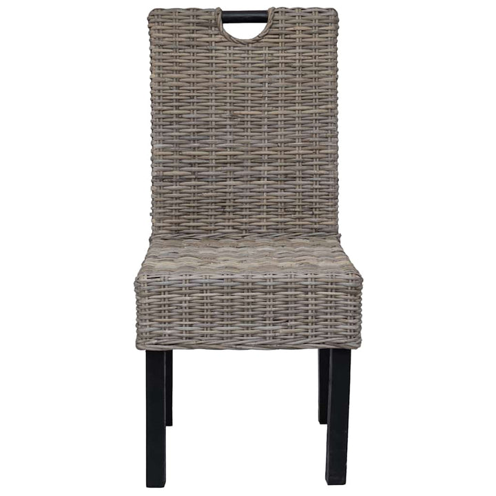 spisebordsstole 6 stk. Kubu-rattan mangotræ