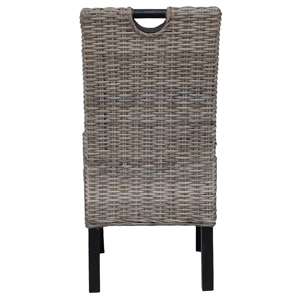 spisebordsstole 6 stk. Kubu-rattan mangotræ