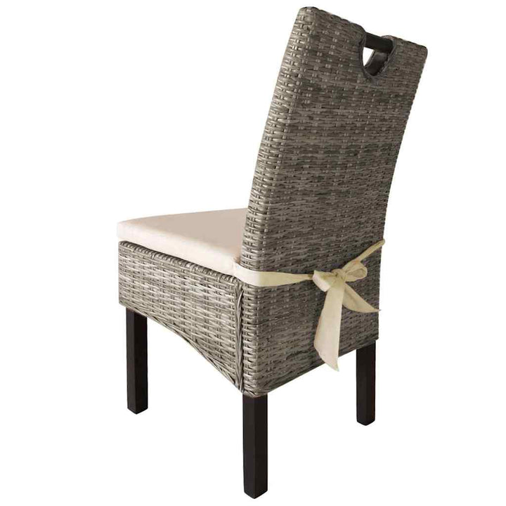 spisebordsstole 6 stk. Kubu-rattan mangotræ