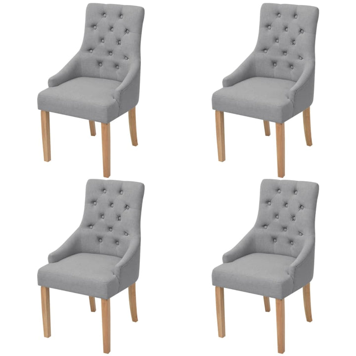 spisebordsstole 4 stk. stof lysegrå