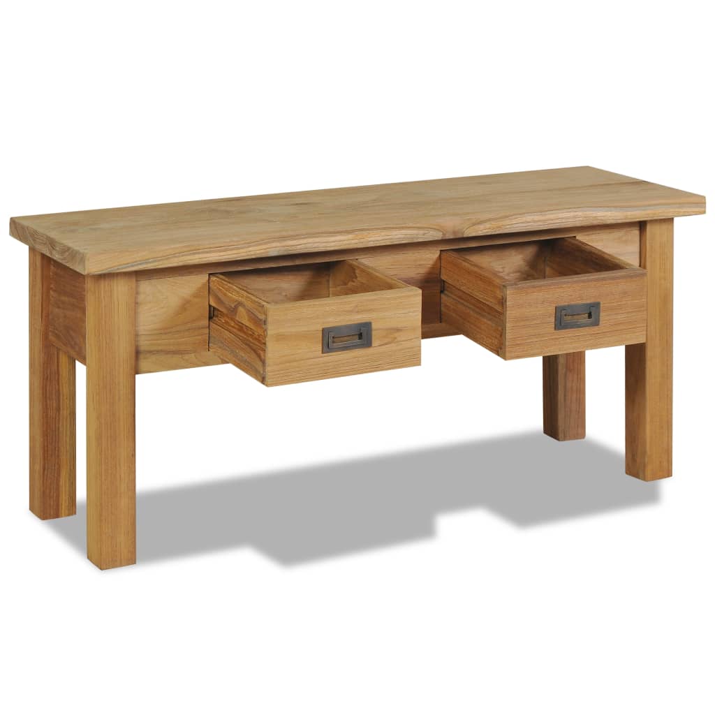 entrébænk 90x30x40 cm massivt teaktræ