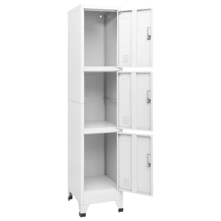 lockerskab med tre rum 38x45x180 cm